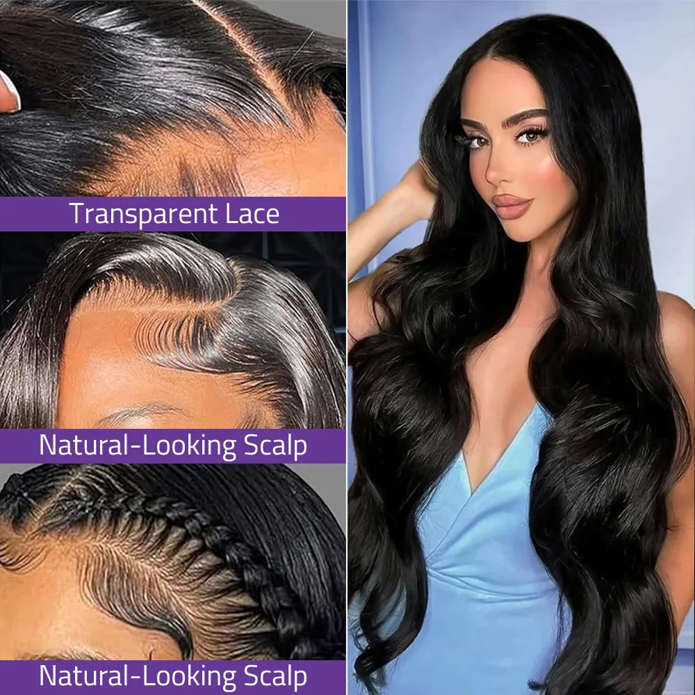 40 بوصة الجسم موجة قبل قطعها خصلات الشعر المستعار الإنسان 13x6 HD الدانتيل الباروكة الأمامية 220 الكثافة للنساء 13x4 الدانتيل الشفاف الباروكات الأمامية #2