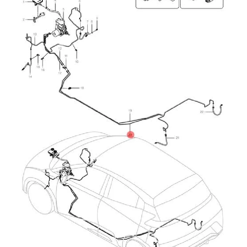 For Byd Seagull Dolphin Mini 2022-2025 Eqe-03022 Electronic Control Stability System And Brake Pipeline Assembly Original Car