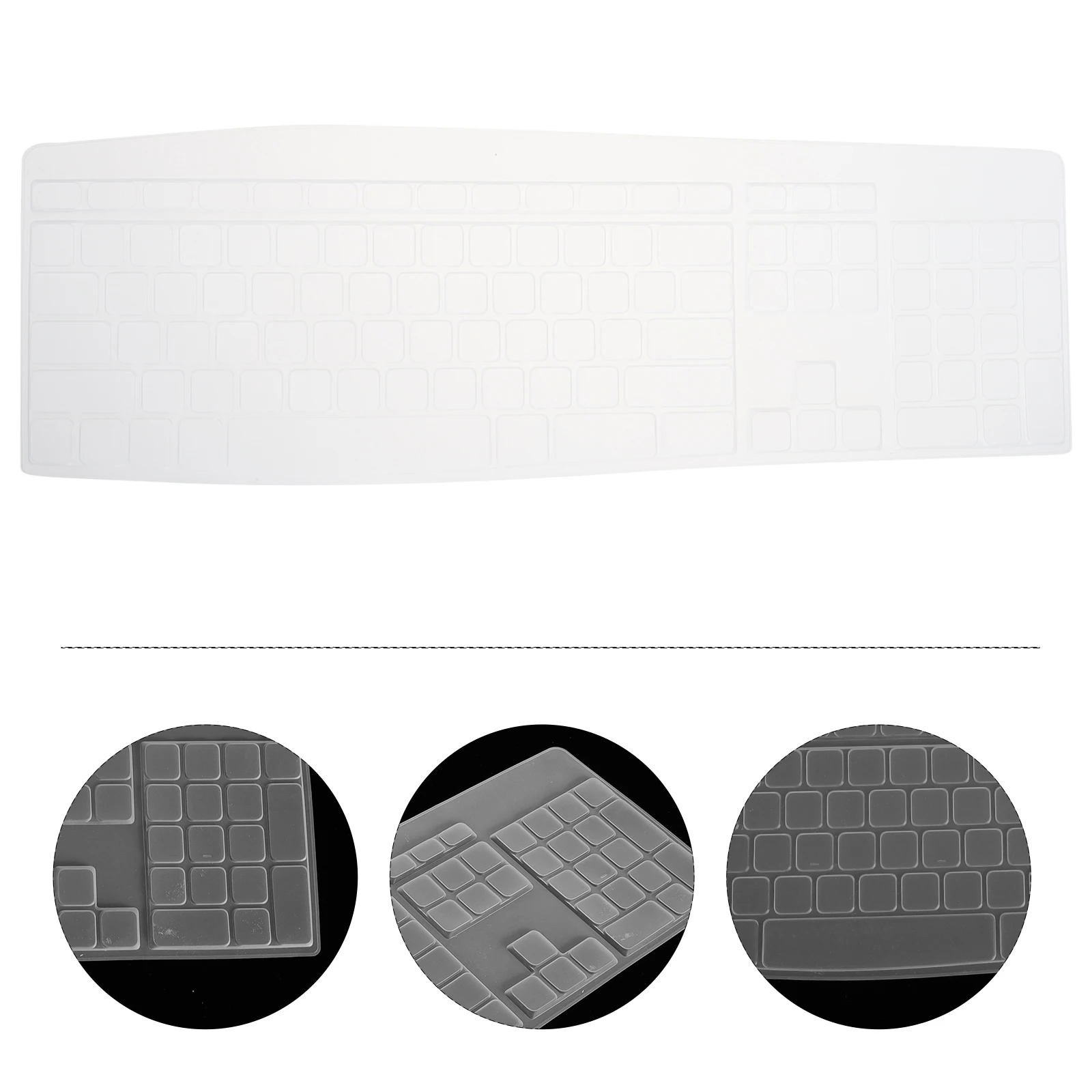 

Cover Skin Protector Computer Dustproof Washable Reusable Silicone Keyboard Film Strong Durable Easy Clean Attach Remove