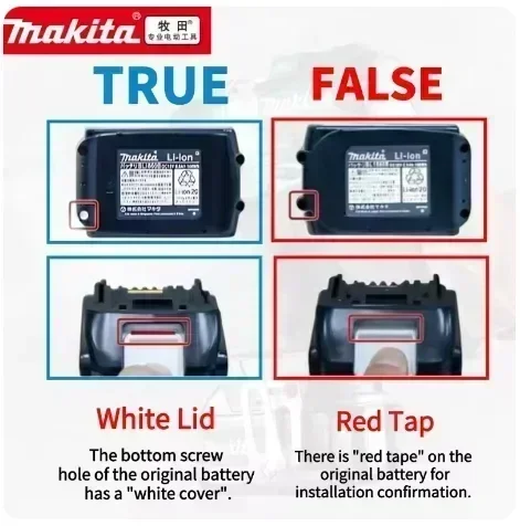 Original Makita 18V tools Battery for 18v drill Replacement Batteries BL1830B BL1850B BL1860B BL1815 BL1830 BL1840 DJR189 TW001G