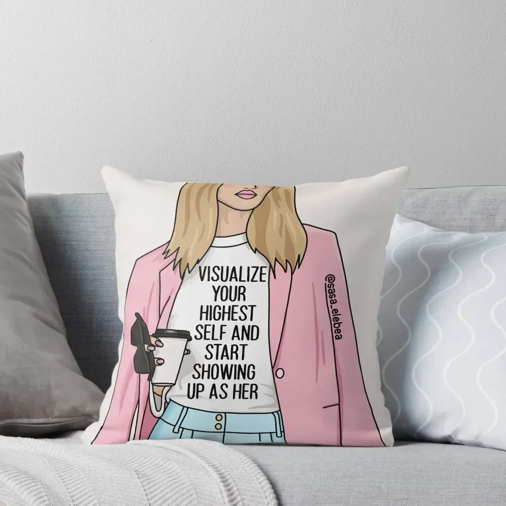 

Start showing up as her by Sasa Elebea Throw Pillow Cushion Cover Set Sofa Covers For Living Room pillow
