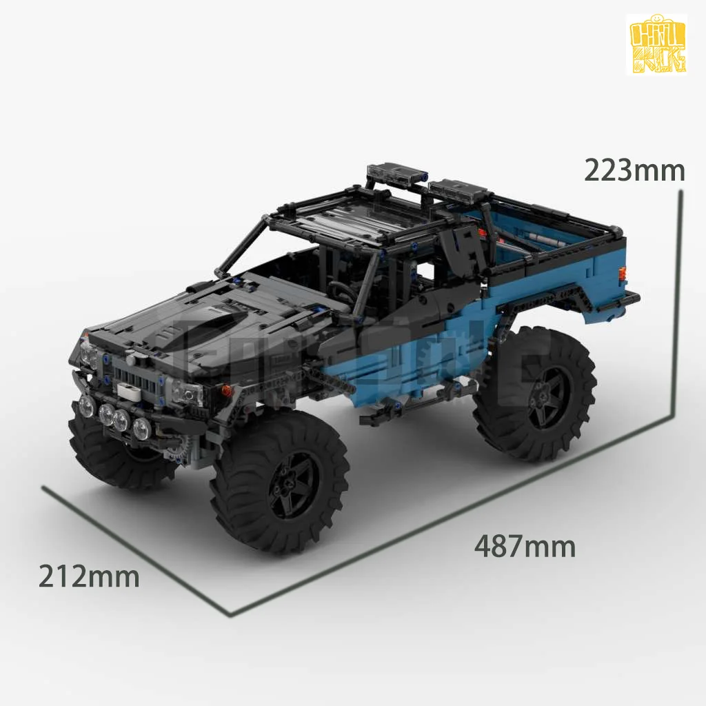 Moc 58668 Off-road Pickup Vehicle Model With PDF Drawings Building Blocks Bricks Kids DIY Toys Birthday Christmas Gifts