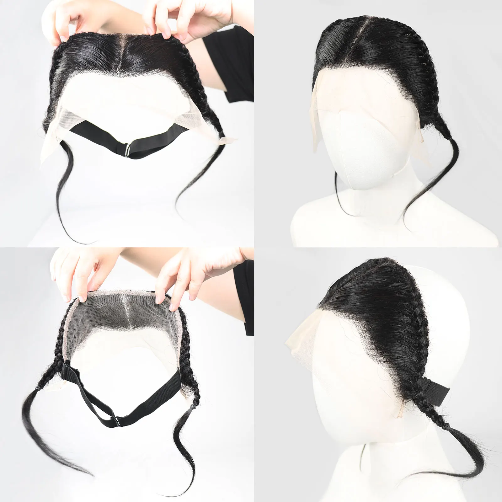 

13x4 предварительно плетеные кружевные фронтальные человеческие волосы для истонченных волос, прозрачные кружевные женские шиньоны, фронтальный кружевной топпер для волос