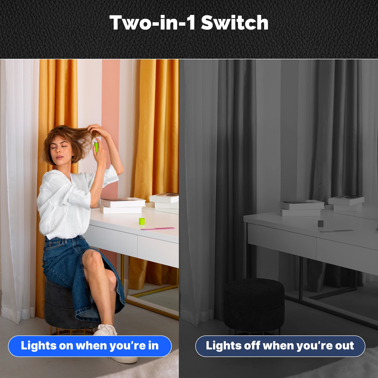 MOES Tuya Zigbee Smart mmWave Radar Interruptor de pared con detección de presencia humana, cable neutro opcional, compatible con Alexa y Google