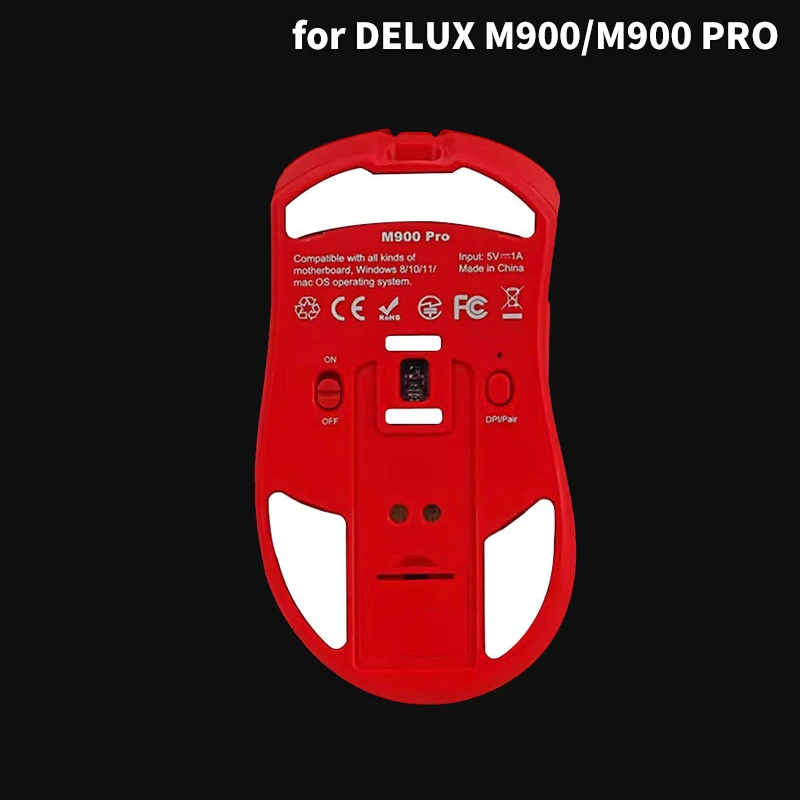 Alfombrilla antideslizante para ratón, pegatina para DELUX M900/M900 Pro, ratón para juegos, PC, ordenador de escritorio, accesorios para jugadores deportivos electrónicos