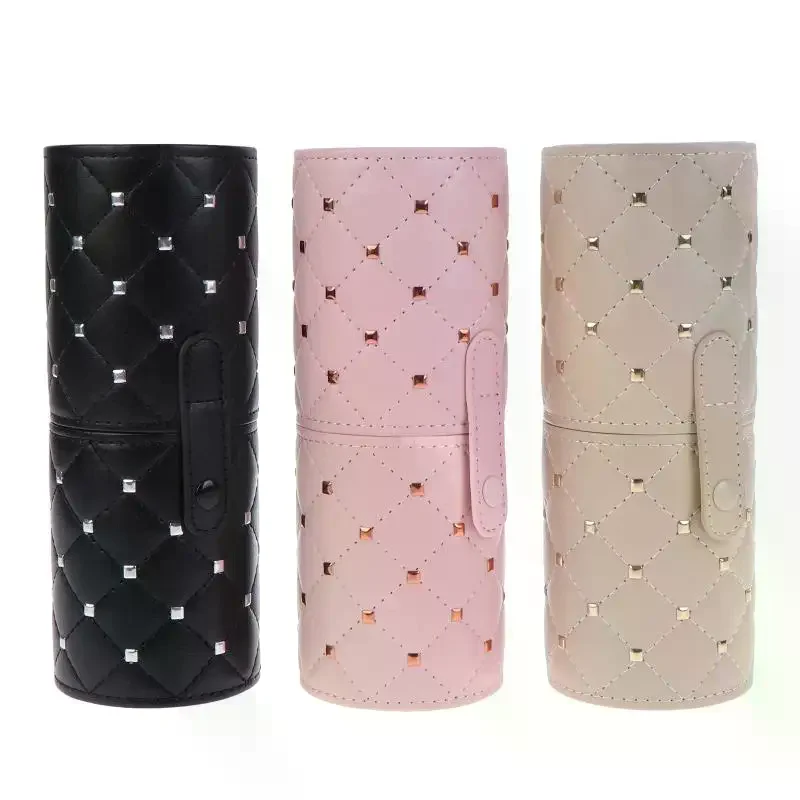 Diamond Square Nail Makeup Tool Storage Pen Holder Large Capacity Multi-Functional Makeup Brush Storage Container 1Pcs