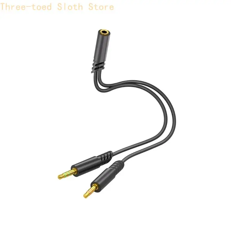 Kompakter Reise-Headset-Adapter, PVC-Kopfhörer-Splitter, doppelter Mikrofon-Splitter, Portabilität, 3,5 mm Buchse auf 2 3,5 mm – Detail 8