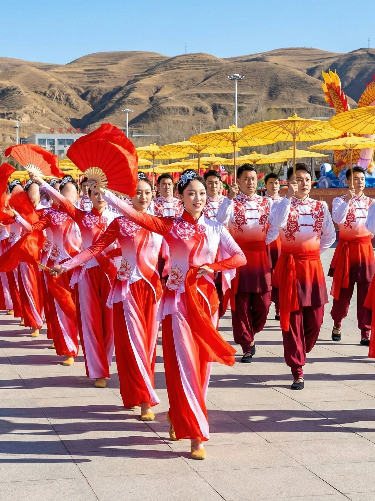 

2026 New Northeast Jiaozhou Yangge Dance Costume Festive Square Dance Classic National Sle Waist Drum Performance Outfit