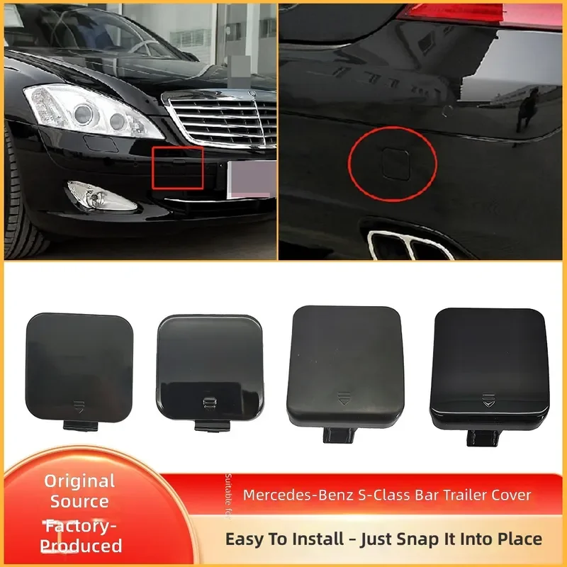 For 05-08 Mercedes Benz S Class W221 Front Rear Tow Hook Cover Trailer Hitch Cap Painted Safety Traction Hook