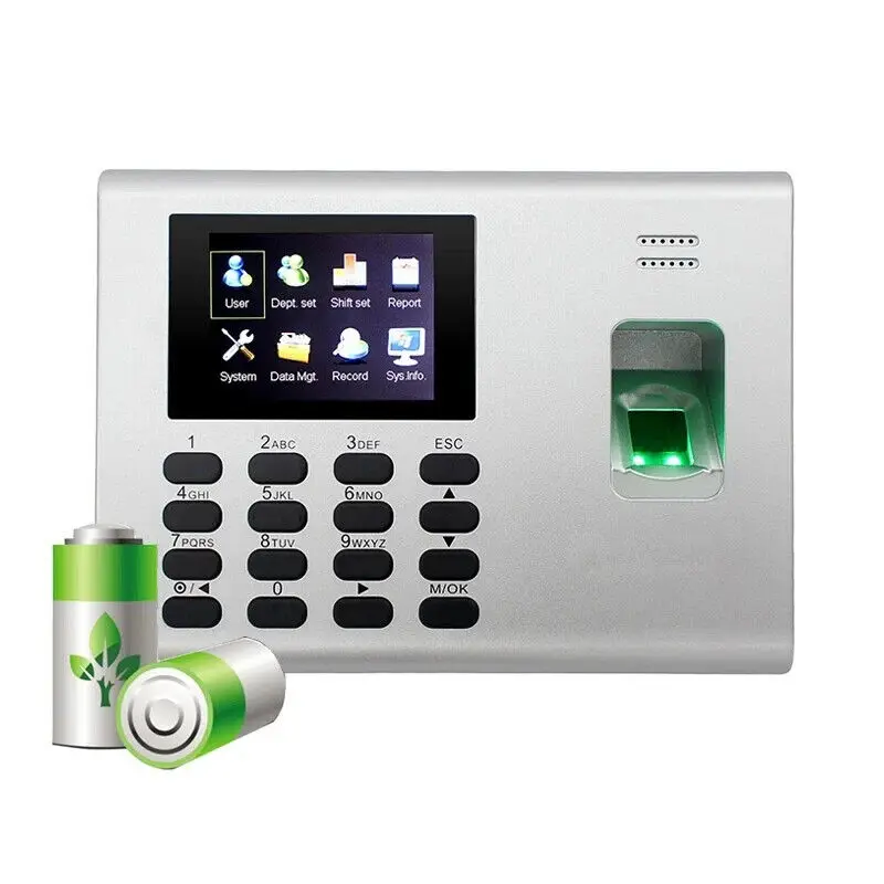 Intelligent Fingerprint Time Attendance System Employee  Fingerprint Time Clock Machine With Built In Battery