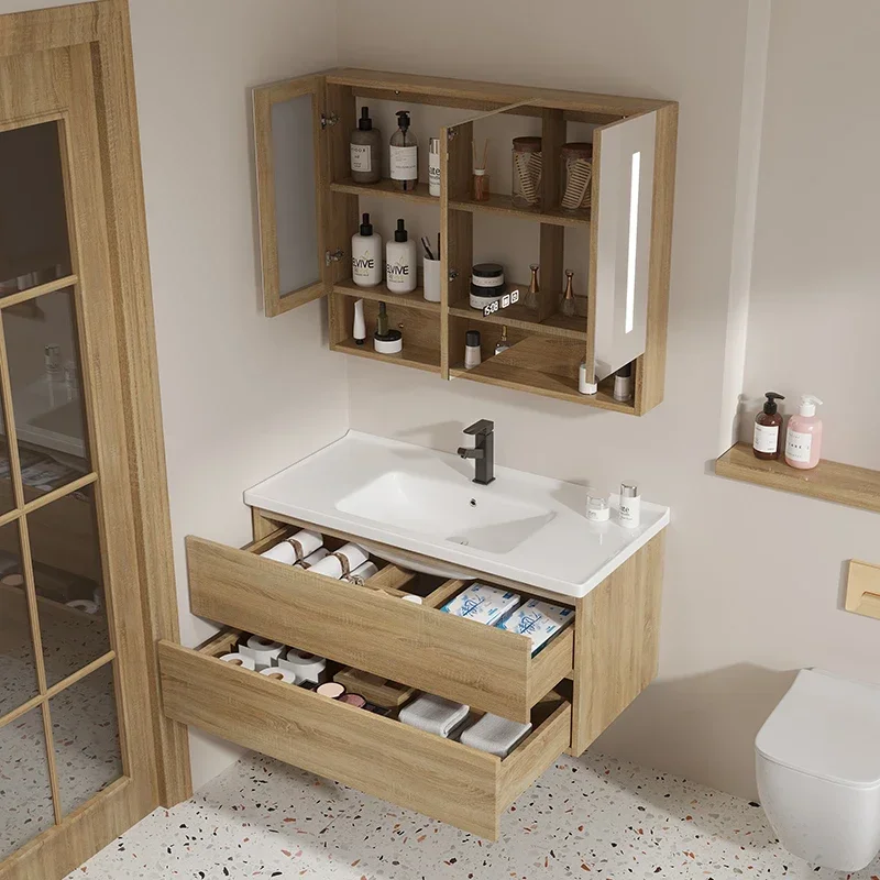 Bathroom Cabinet Storage Multifunction Home Furniture Vanity Medicine Wooden Multipurpose Washbasin Space Saving white cabinet