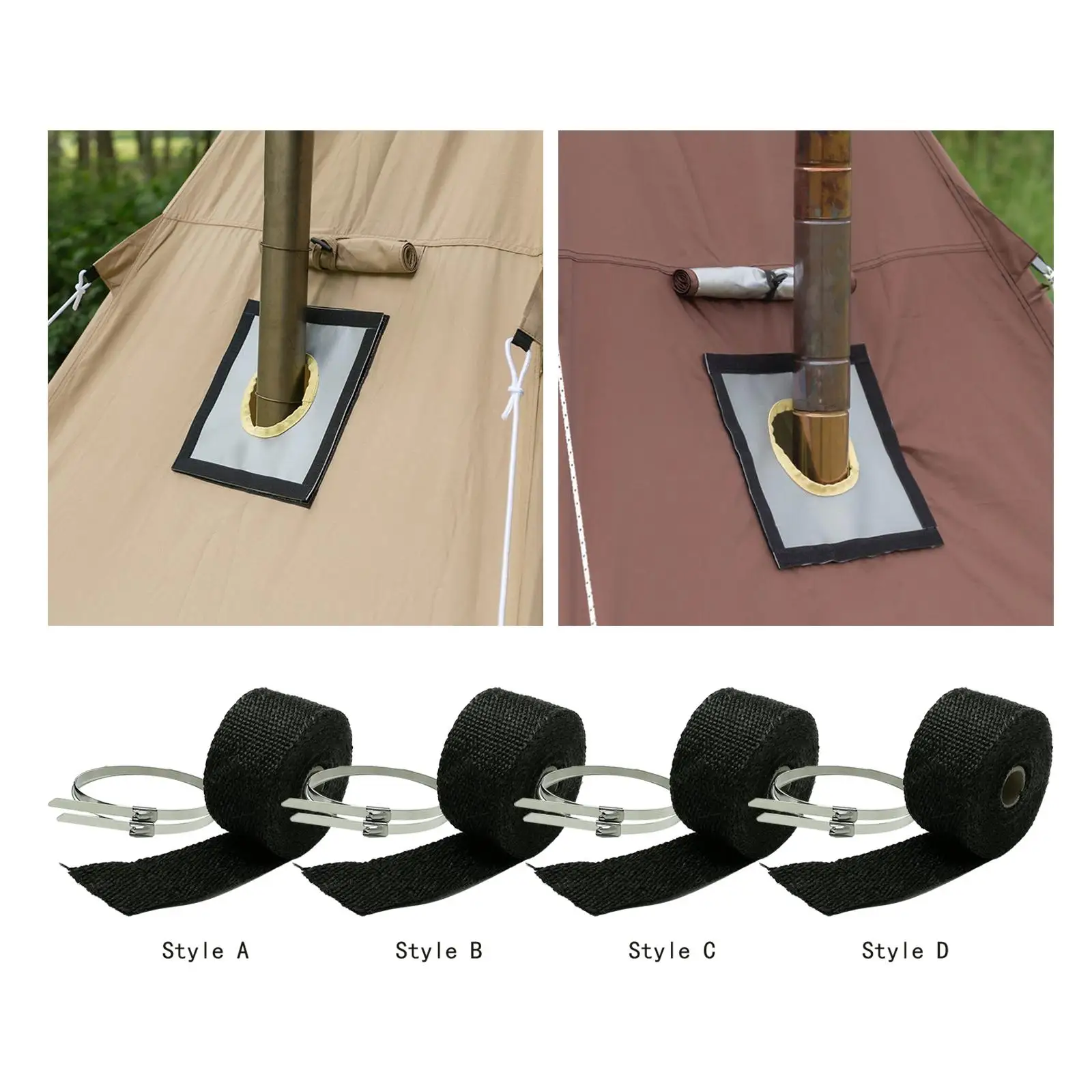 

Рулон термоленты для выхлопных газов, рулон термообертки для трубок, выхлопной трубы для печей