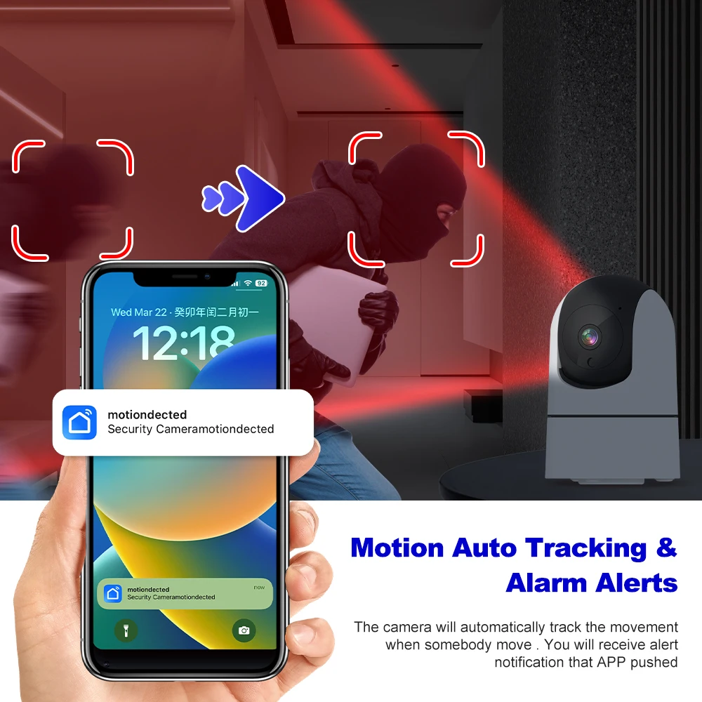 Imagem -02 - Câmera Wifi Interna Onvif Tuya Câmera de Vigilância sem Fio de Segurança Inteligente Detecção de Movimento Rastreamento Automático Câmera ip Doméstica Alexa