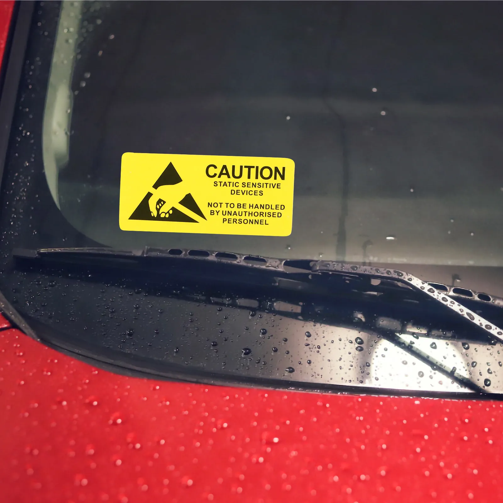 

450 шт. наклеек на стену, 55x25 мм, желтые статические предупреждающие этикетки для офиса, фабрики, склада, знаки антистатической безопасности