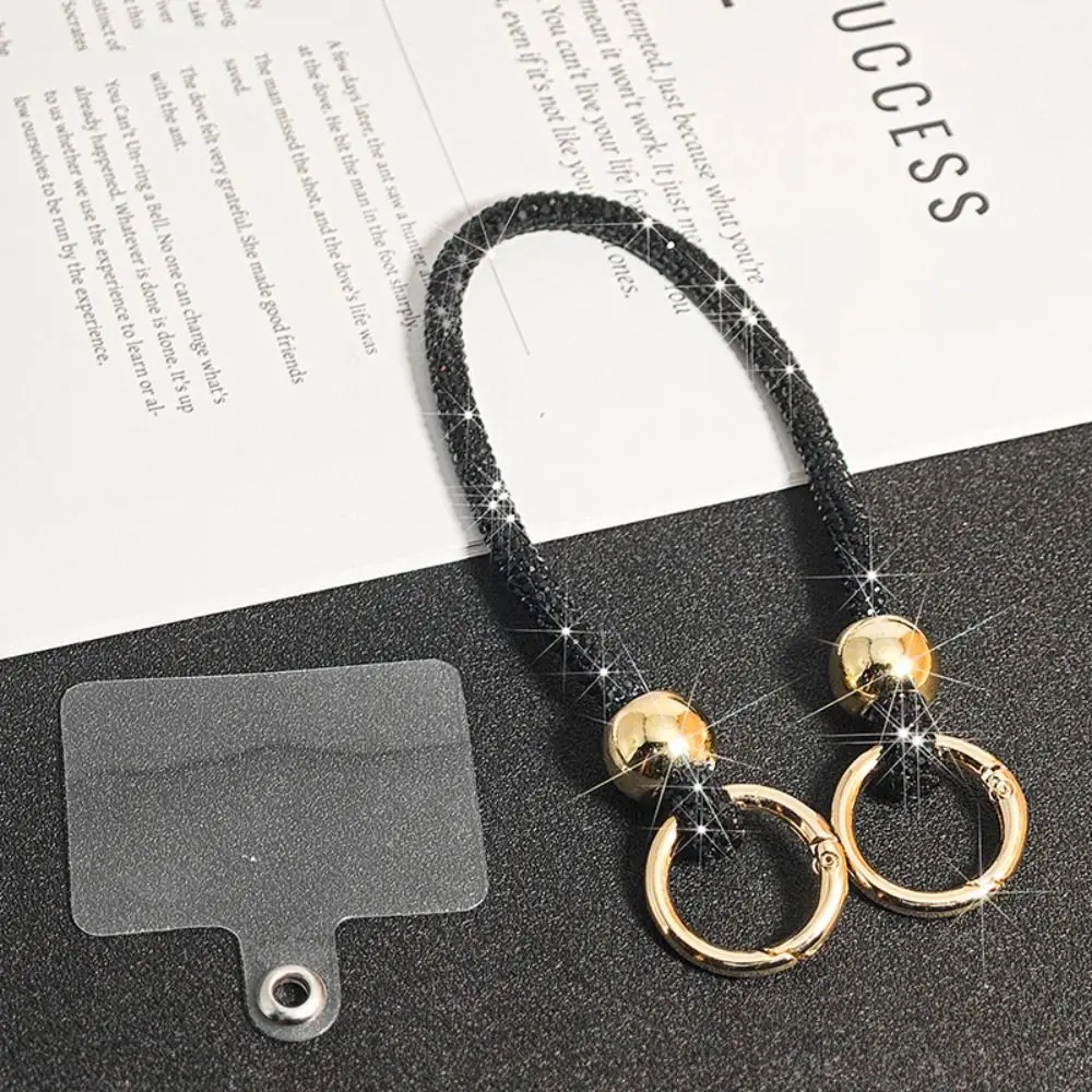 Glitter คริสตัล Rhinestone เชือกโทรศัพท์ Bright Bling Bling โทรศัพท์ Anti-lost เชือก Crossbody แขวนสายโทรศัพท์อุปกรณ์เสริม