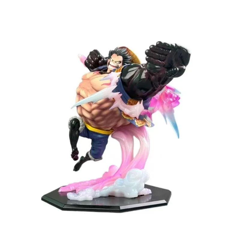 One Piece Anime Figure 25cm Wano Gear 4 Bounce Luffy Pieces Statue Figures Collectible Model Decoration Kids Toy Christmas Gift view 2