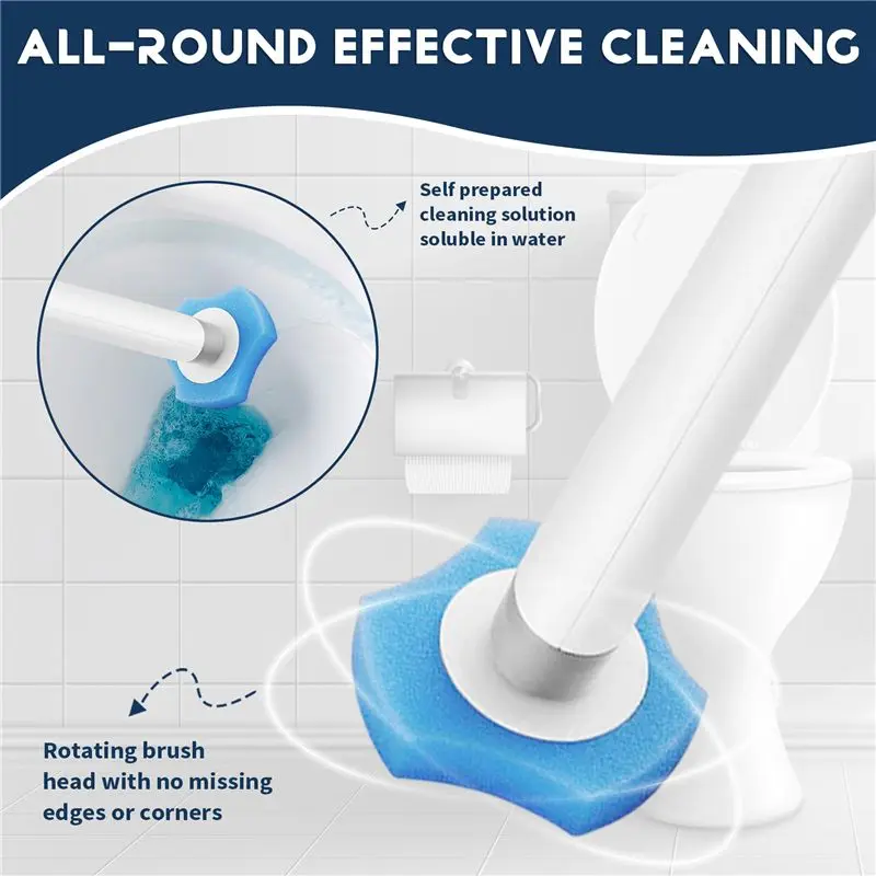 AA81-Disposable Toilet Cleaning System Disposable Toilet Flushable Refill Fresh Brush Flushable Refills - 40 Refills