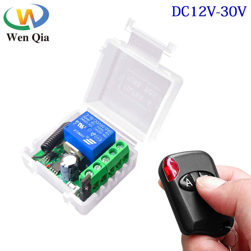 Remote Control 433Mhz Universal Remote Control Switch DC12V 24V 30V 1CH 10A Relay Receiver Light Remote Controller For LED