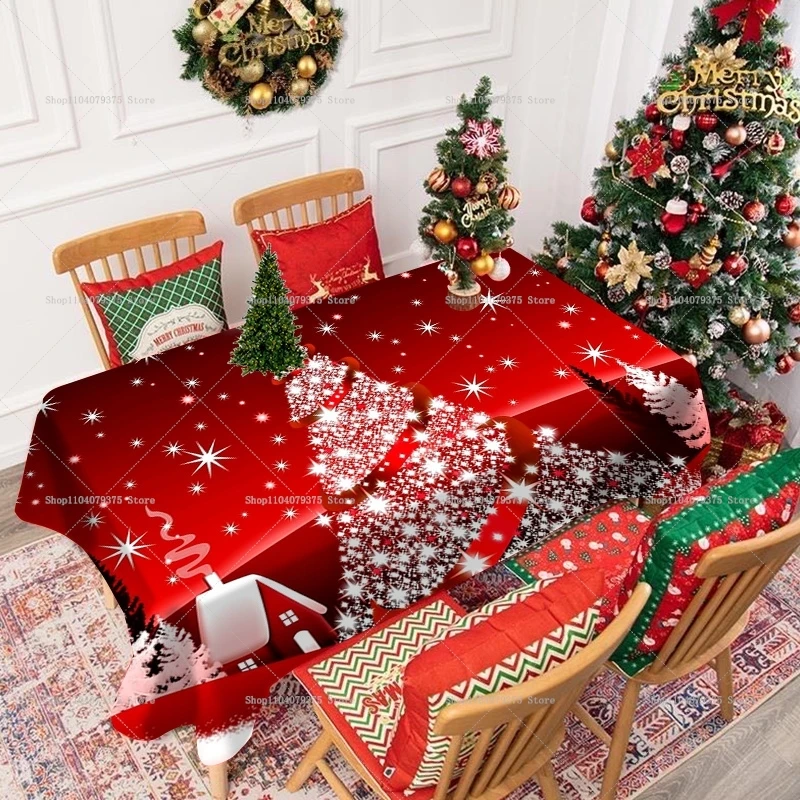 

1Pc Christmas-themed Printed Tablecloth Suitable For Home Gift-giving Restaurant Party Coffee Table Desk And Other Occasions