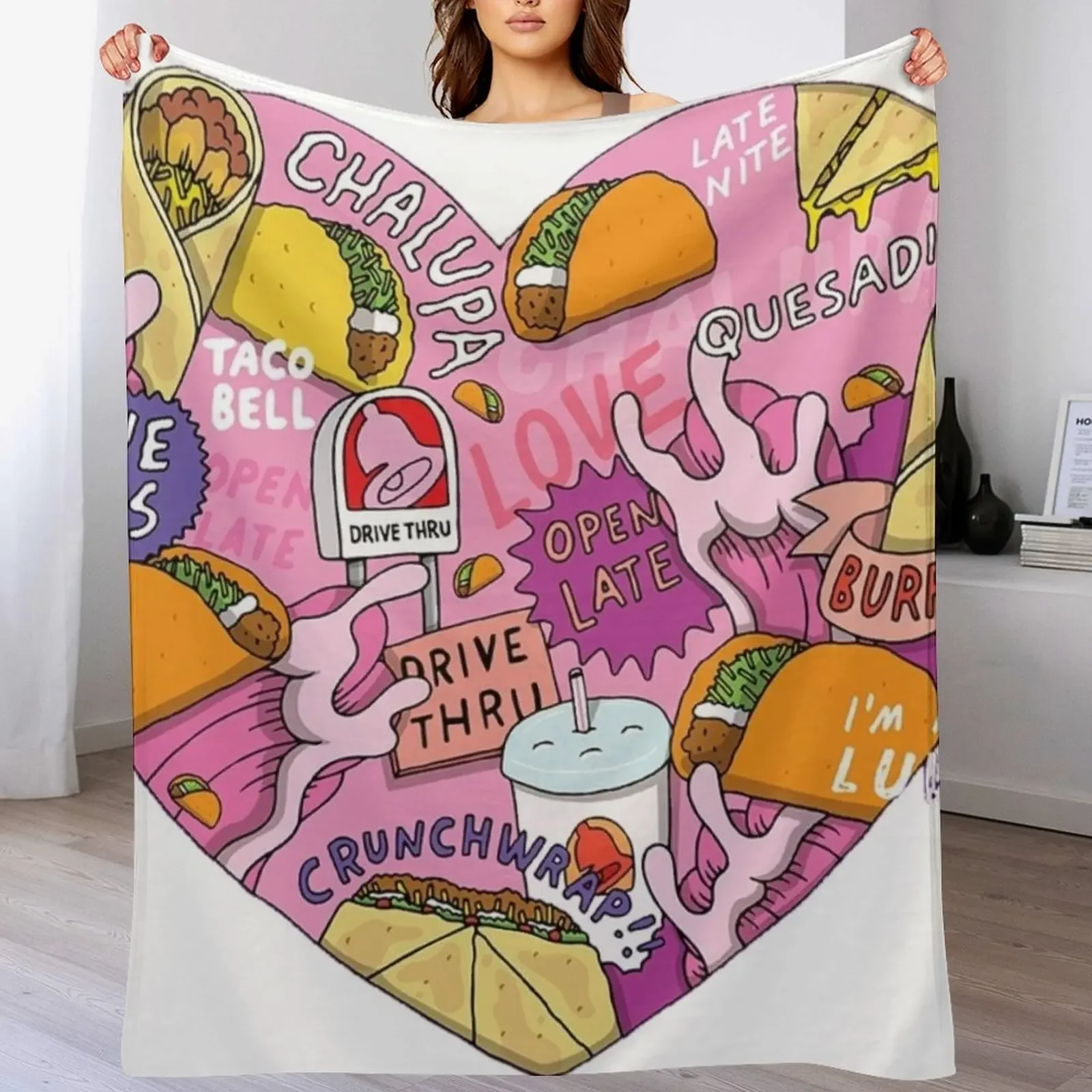 taco bell 1 Throw Blanket Men's Soft Warm Throw Blanket for Couch