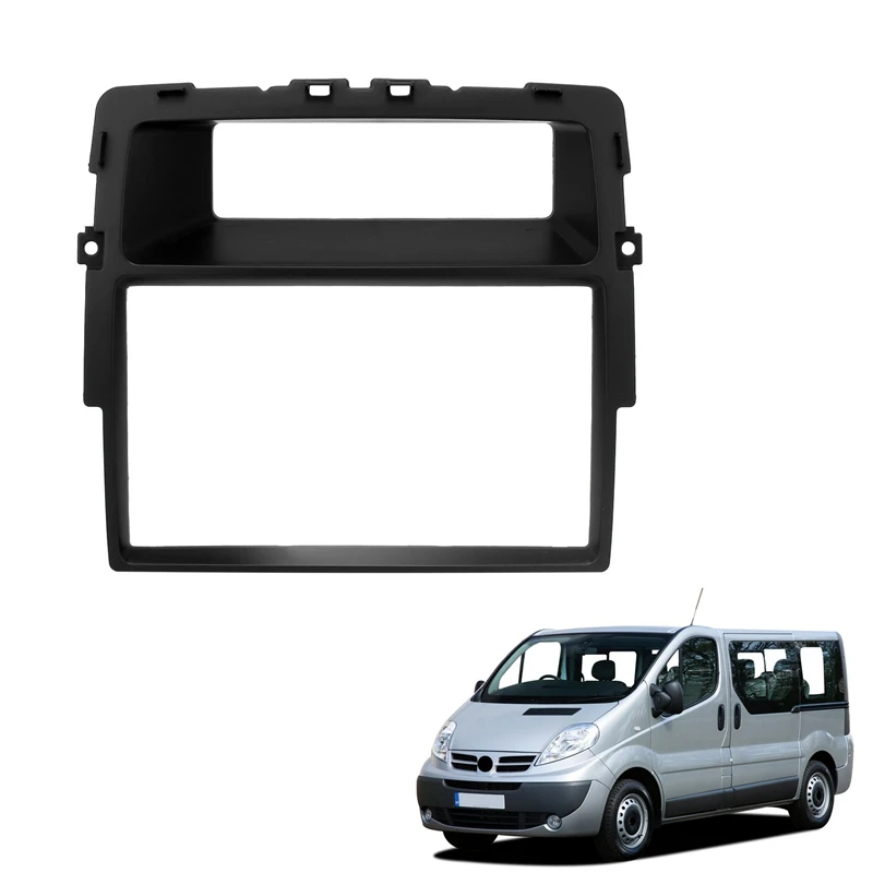 2 Din Car Radio Fascia for Nissan Primastar Opel Vivaro Renault Trafic II Installation Frame Panel DVD Face Plate Trim