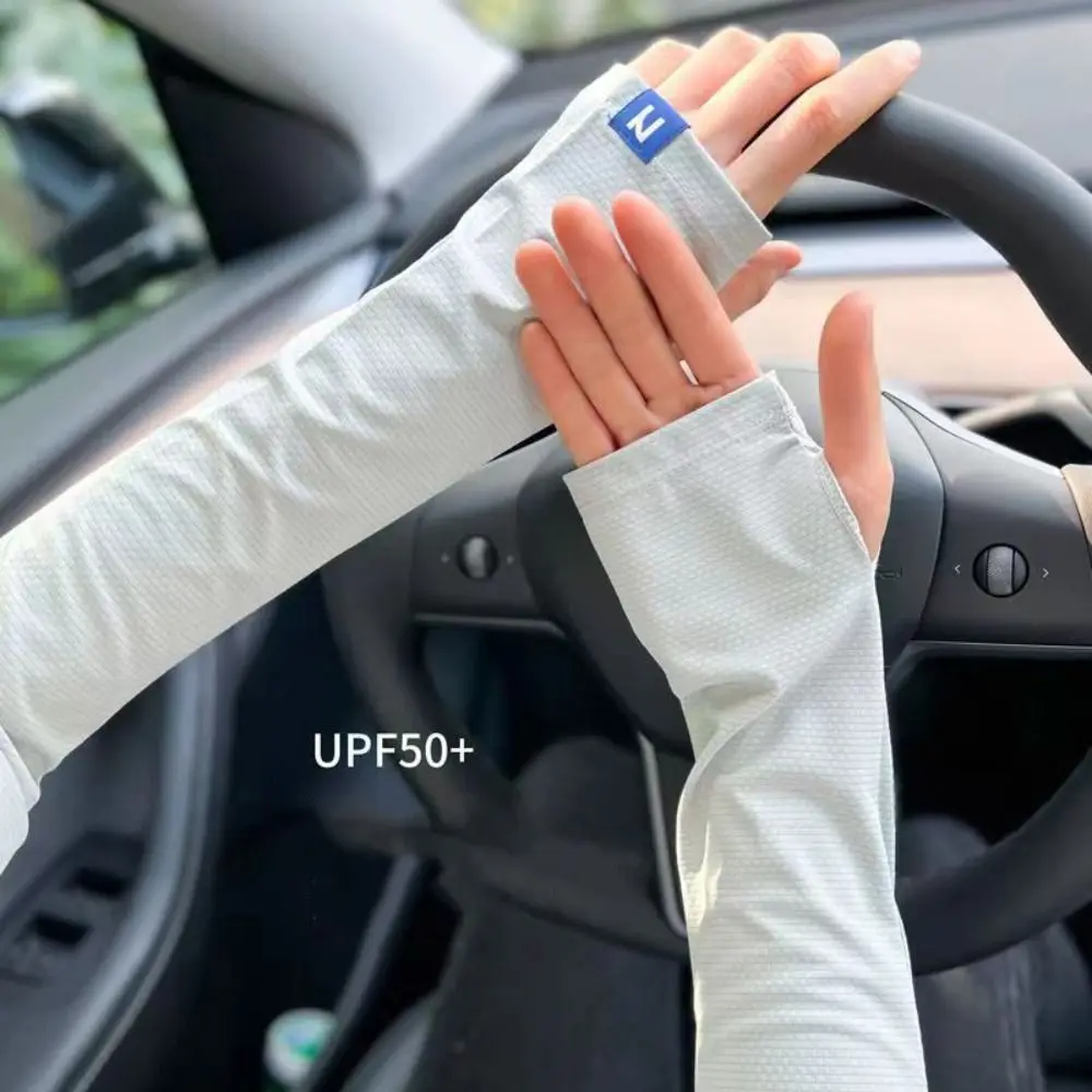 抗紫外線アイスシルクスリーブ 紫外線防止 日焼け止めカバー 日焼け止めスリーブ 冷却スリーブ アームウォーマー 薄いロンググローブ