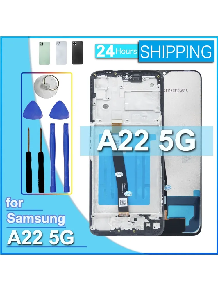 Wyświetlacz LCD do Samsung A22 5G, ekran dotykowy, digitizer, kompletny moduł z ramką do telefonu Samsung A226 A226B. — zdjęcie produktu 7