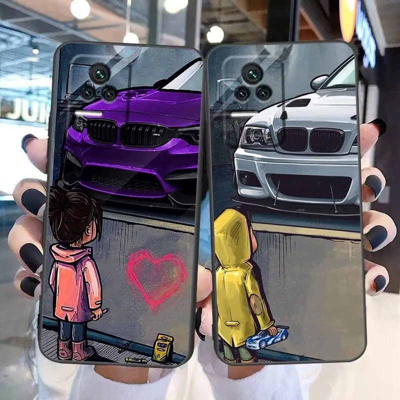 Boy See Sports Car Jdm Drift Case For Redmi K60 K50 K40 Gaming K30 K20 12C 10 10C 9T 9C 9A 9 8A 8 7A 7 Pro Plus Case Funda Shell