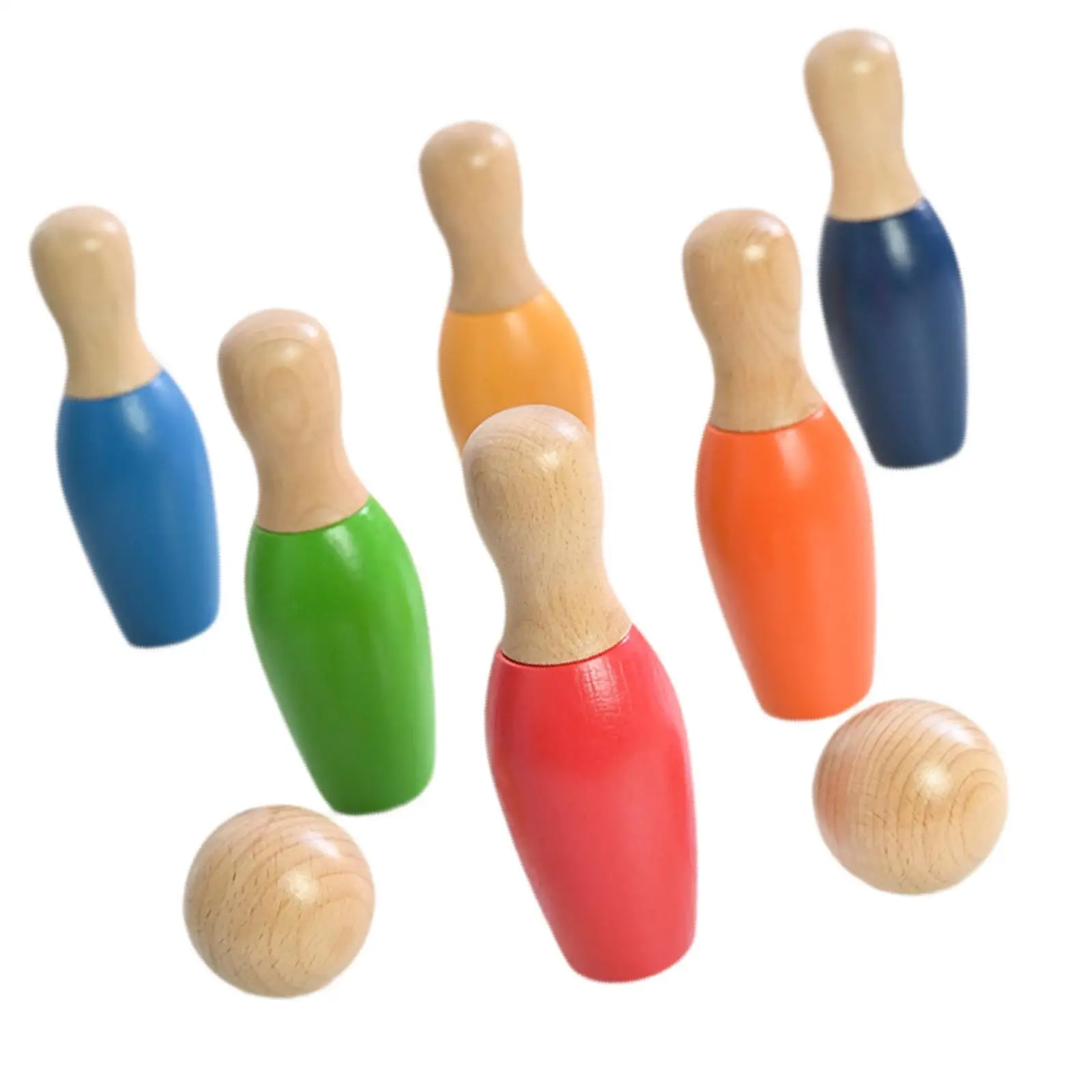 Wooden Bowling Game Props para crianças, Brinquedos para meninos e meninas, Presente De Chão De Aniversário