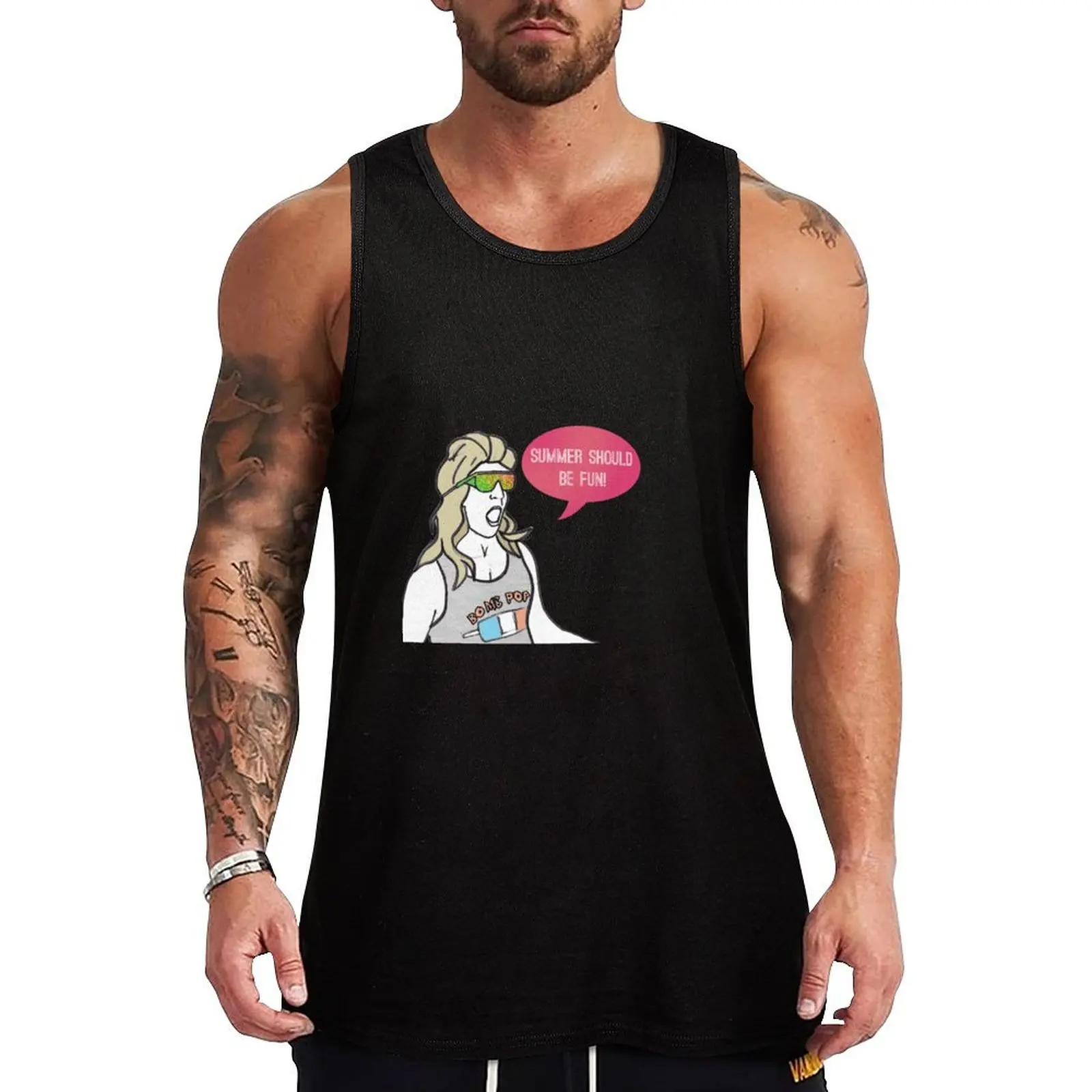 

Summer should be fun Tank Top plain t-shirt fashion 2025 man Men's gym gym clothes man