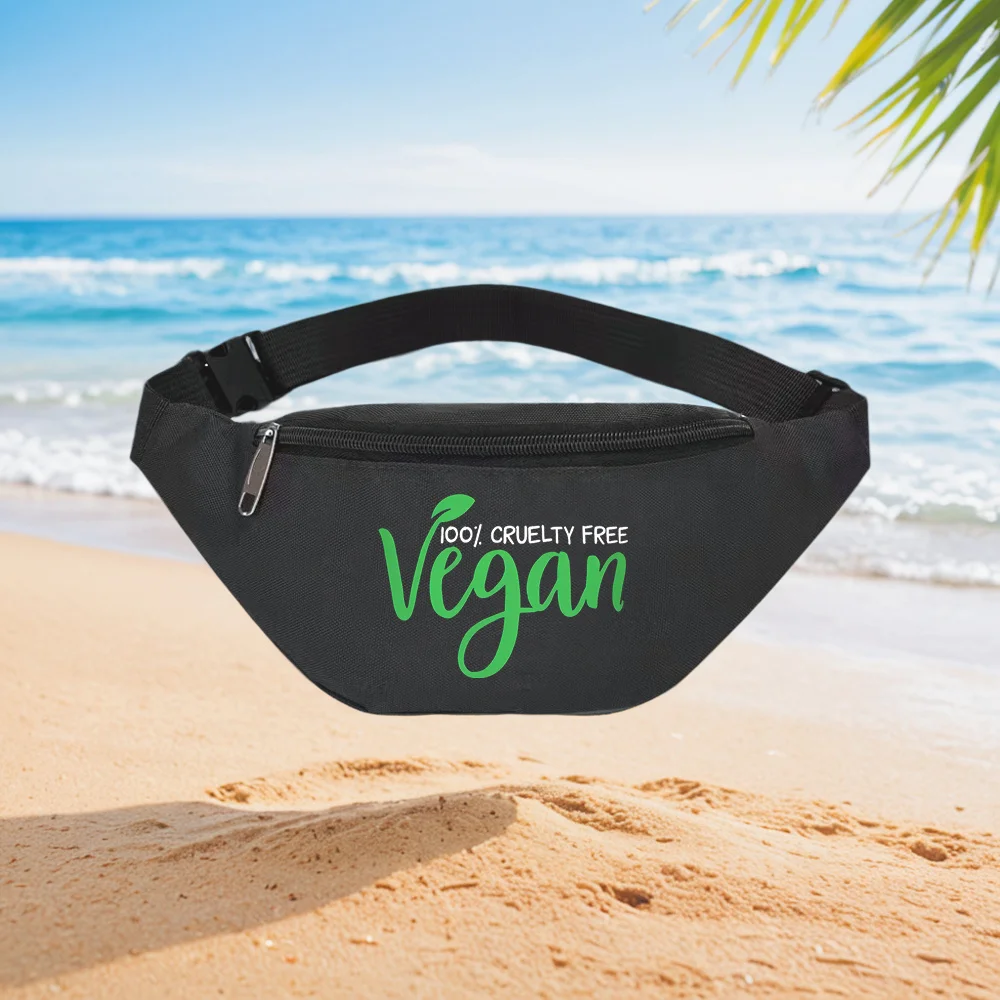 

Vegan Cruelty-Free Logo 100% Authentic Waist Backpack Crossbody Chest Bag Street Casual Sporty Fashionable Simple Unique Printe