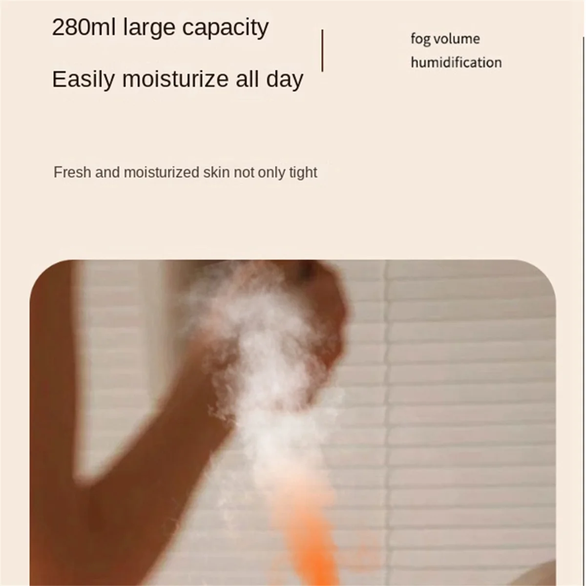 Portable Home Desktop Humidifier Mini Air Purifier Simulation of the Flame Seven Color Atmosphere Light Humidifier A