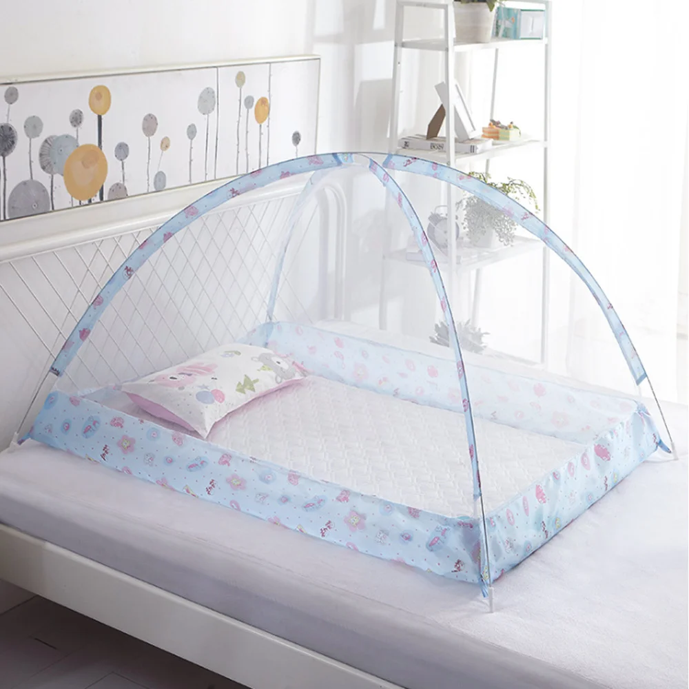 Foldable Kids Baby Summer Bed Room Netting Canopy Bedding Dome Tent Mosquito Net Mesh Fabric Border Decor Insect Prevention