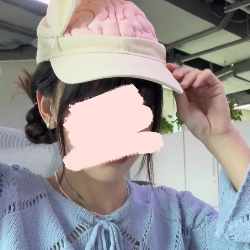 Creative Brain-Shaped Baseball Cap with Open-Close Design Outdoor Activities, Unique Fashion Accessory  for  Men  Women