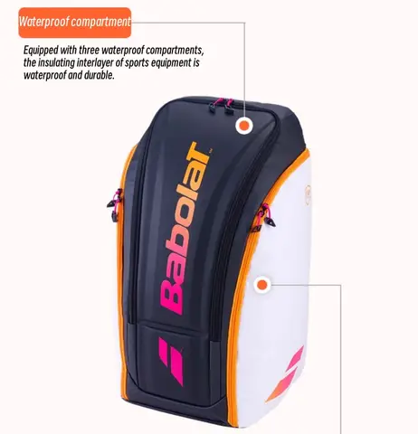 Babolat Plate Cage Tennisracketryggsäck RH PERF PADEL Dubbelaxelväska för Strandracket, Stor Kapacitet, För Damer och Herrar 10 best sales väska strandtennis - №2