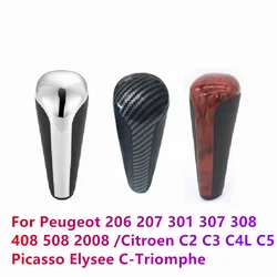 New Gear Shift Knob Automatic For Peugeot 206 207 301 307 308 408 508 2008 Citroen C2 C3 C4L C5 Picasso Elysee ABS Auto Parts