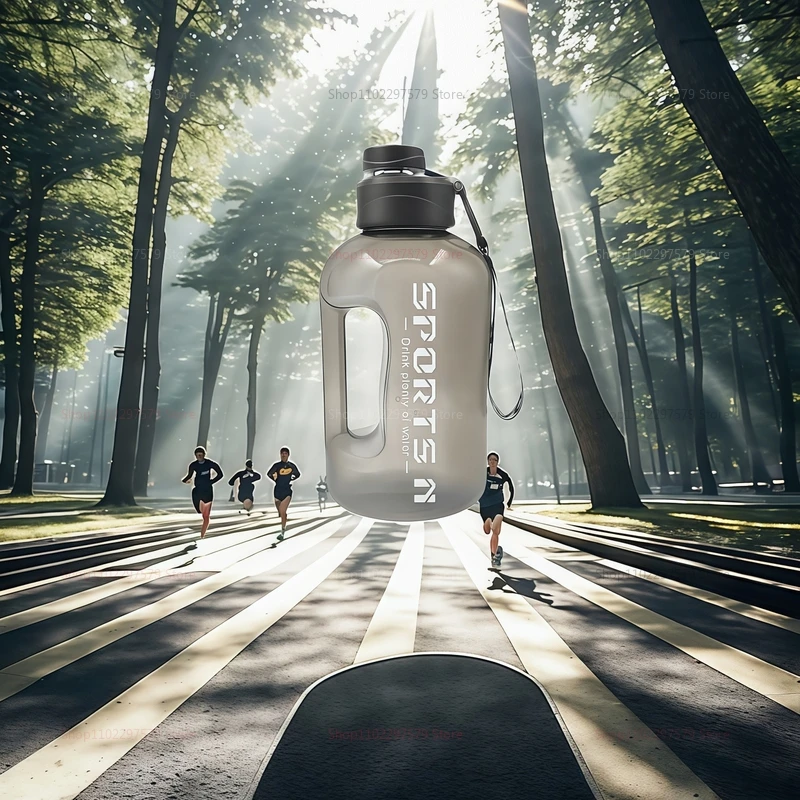 1.7L Water Bottle with Precise Scale Large Capacity Sports Cycling Gym Camping Fitness Water Bottle Durable Leakproof
