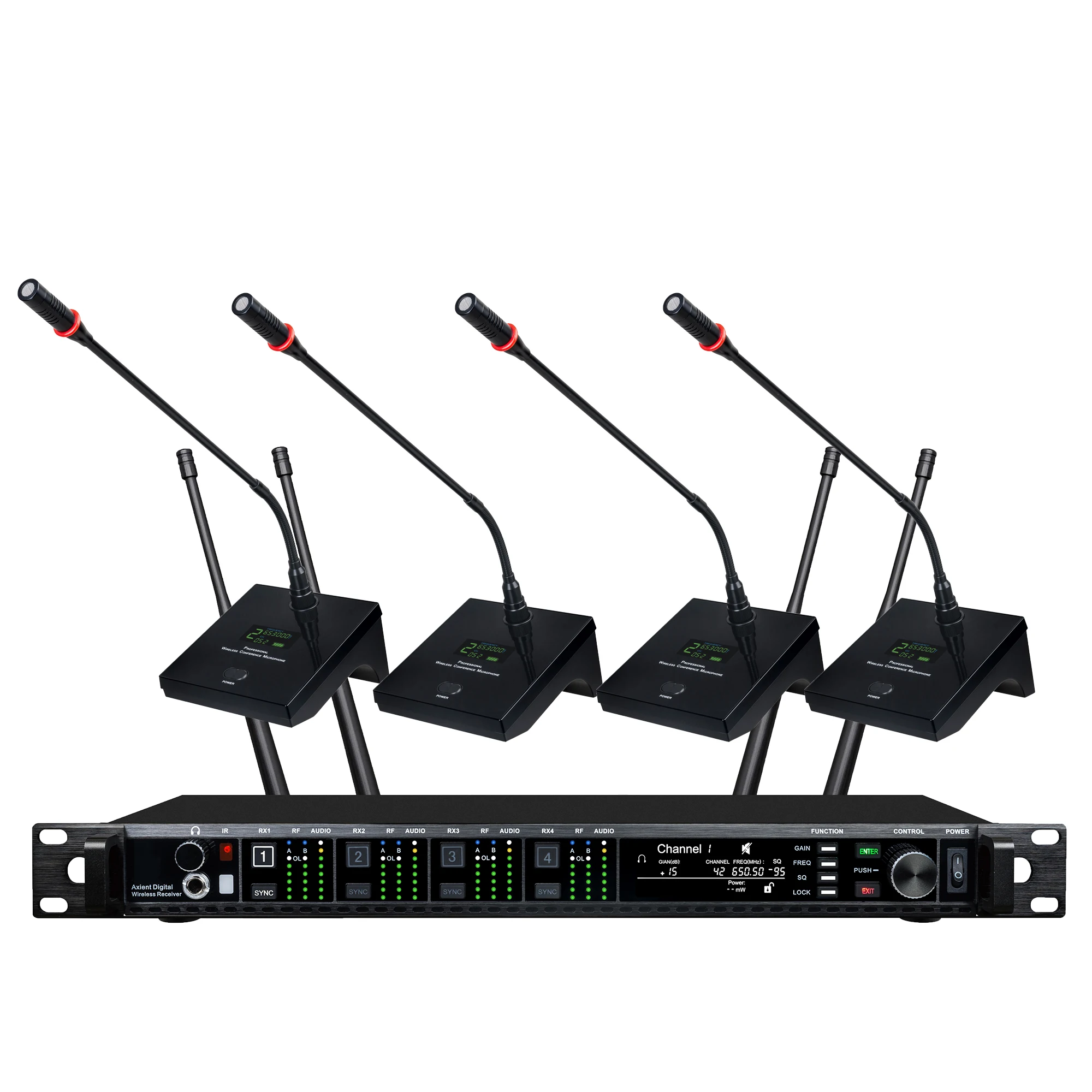 Leicozic 4 Channel KSM11 KSM8 Wireless Microphone Professionl Radio System Gooseneck Mic Headset Lavalier Microfono Stage AD4Q