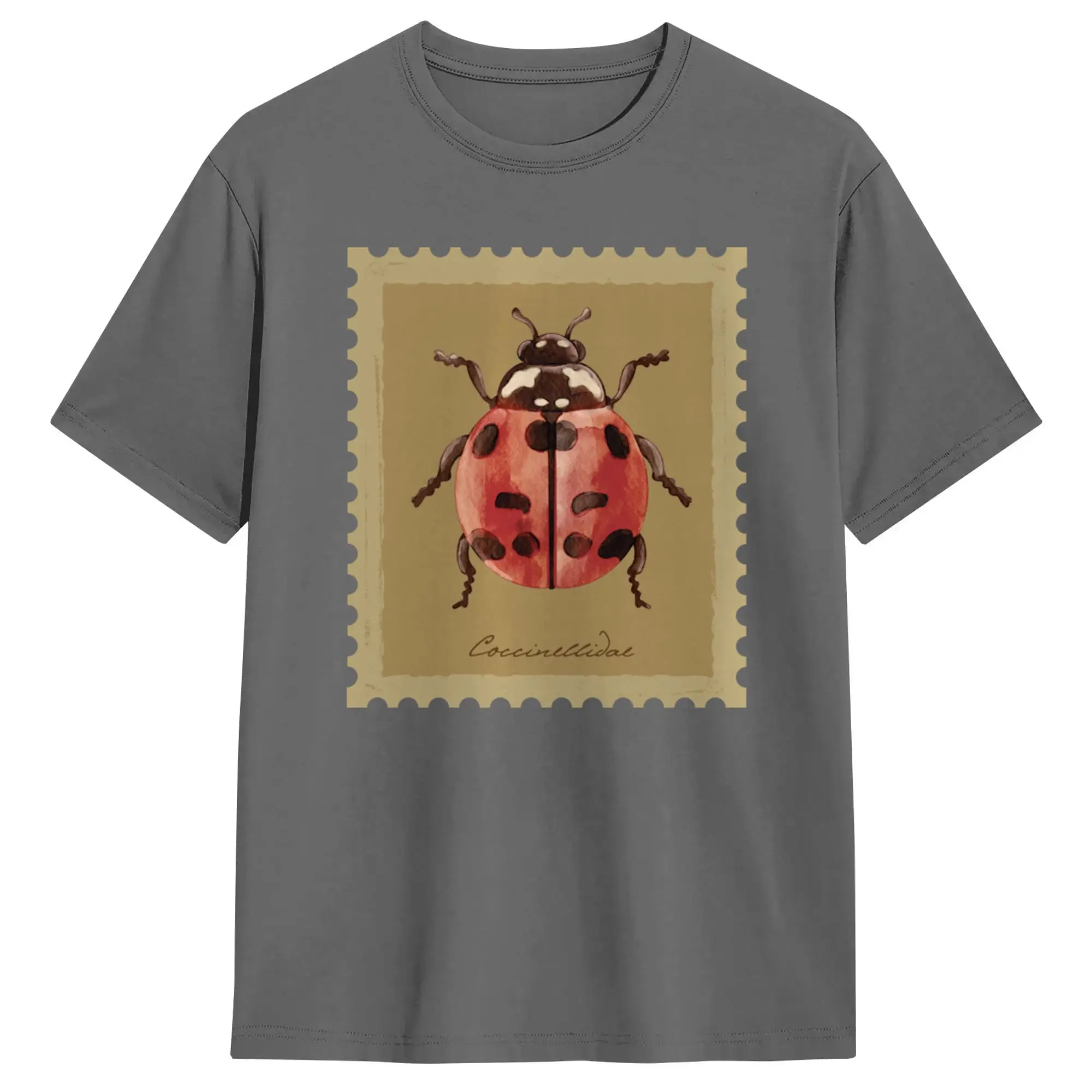 2026 Ladybug Twee Cute Nature T-Shirt Men Unique Cotton Tee Shirt Round Collar Short Sleeve T Shirt Graphic Printed Tops