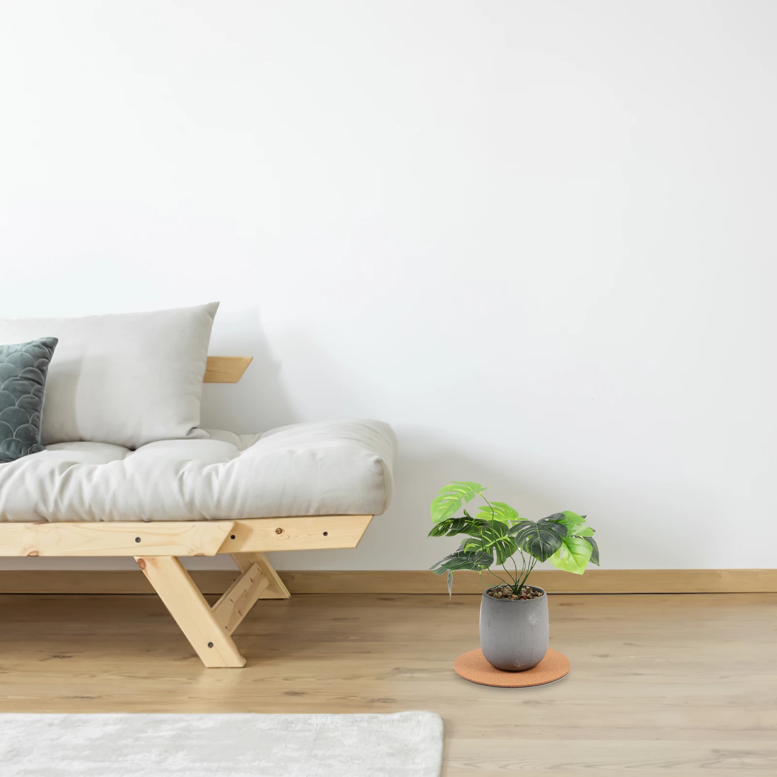 

2pcs Flowerpot Pad Round Cork Plant Mats Absorbent Gardening Tray For Indoor Outdoor Flower Pot Saucer Plant Coaster Mat Garden