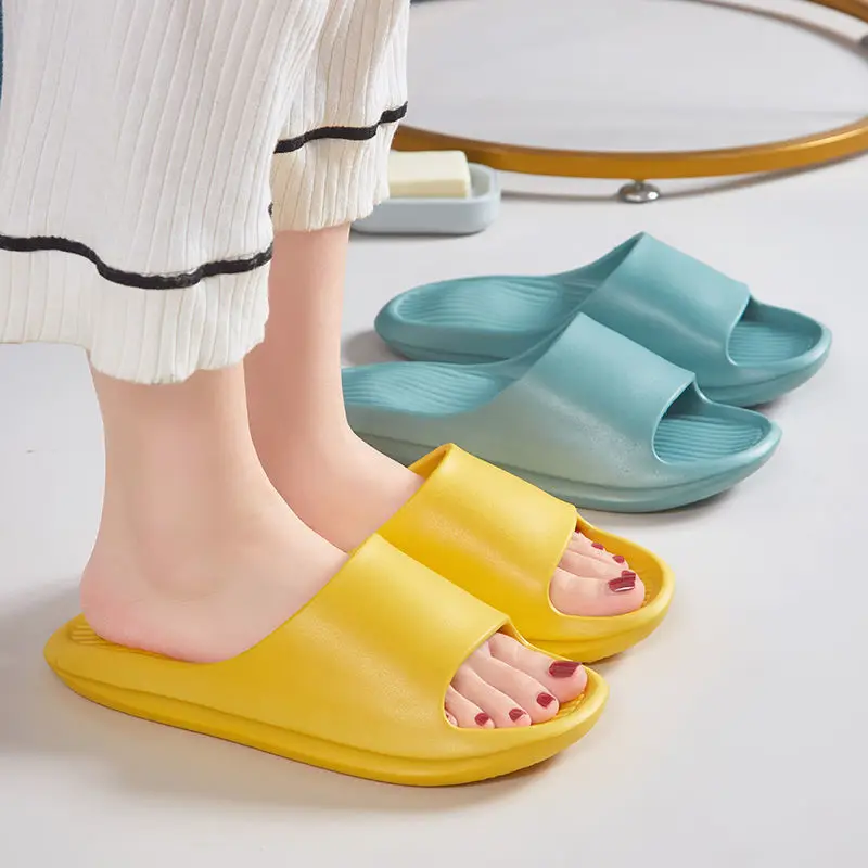 2023 New Slippers Women's Indoor Bathroom Bathing Couples Home A Word Men Sandals