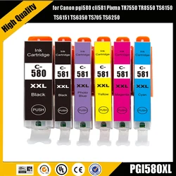 einkshop 580XXL 581XXL Ink Cartridge PGI580 for Canon Pixma TR7550 TS6250 TS8350 TS6350 TR 7550 TS 6250 8350 6350 Printer