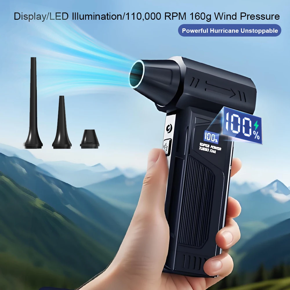 

Brushless Motor Blower Cordless Electric Violent Turbo Fan Mini Super Power Violent Fan Handheld Car Vacuum Cleaner Hair Dryer