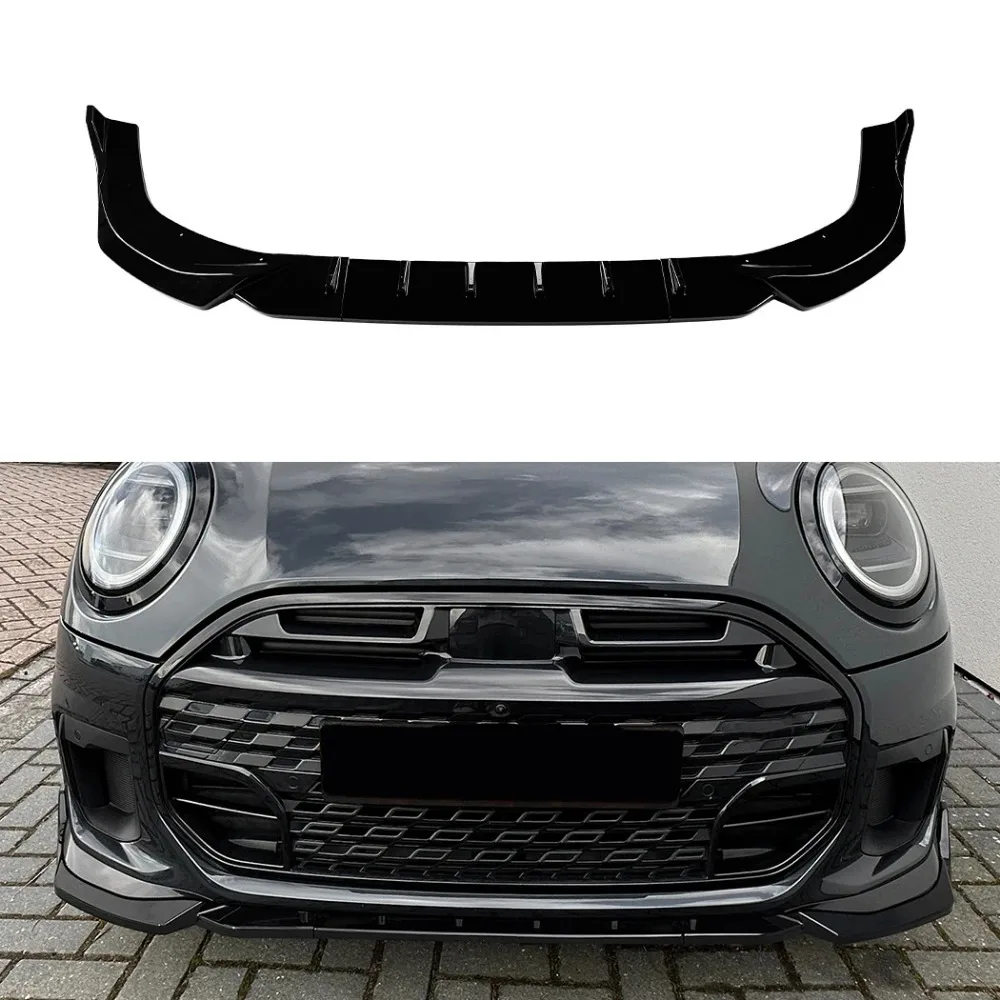 

For Mini Cooper JCW F65 F66 F67 2024-2025 Front Bumper Spoiler Lip Lower BodyKit Diffuser Splitter Tuning Guard Car Accessories