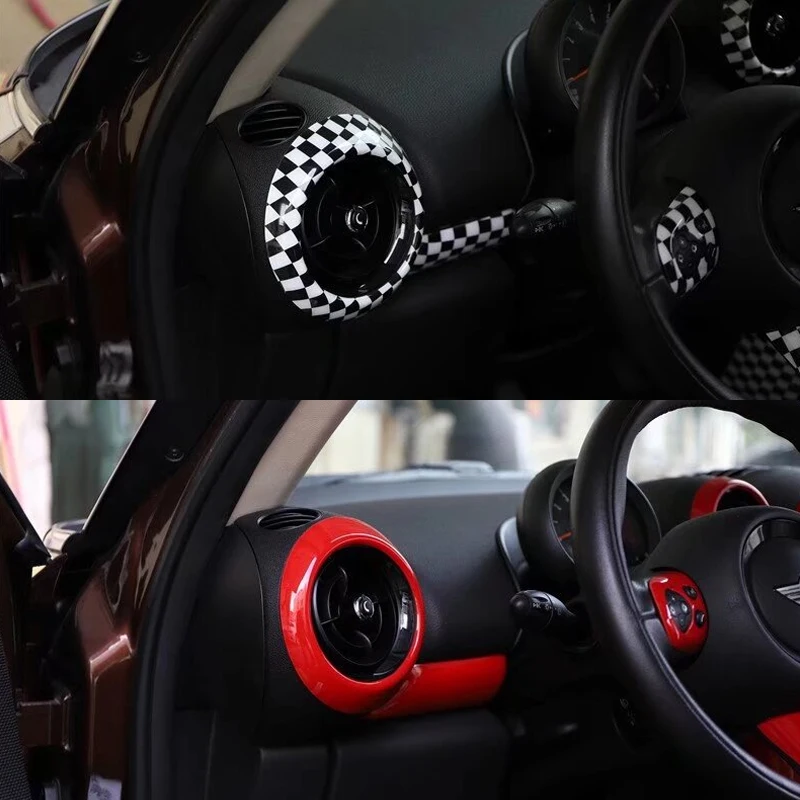 For MINI Cooper S JCW R60 R61 Countryman  Car Air Outlet Ring Vent Cover Decorative Sticker Interior Modification Accessories