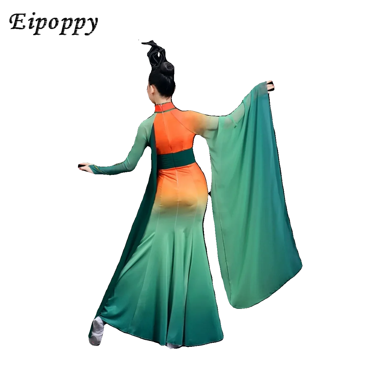 New Classical Dance Costume Ancient Costume Elegant Cross Collar Wide Sleeve National Style Performance Wear