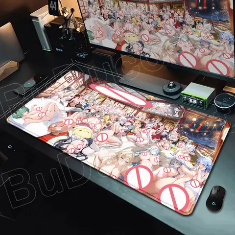 Hentai Anime Sexy Girl Mousepad NSFW R18 Brust Computer Gamer Locking Edge Azur Lane Mauspad Tastatur Big Boobs Ass Schreibtischunterlage