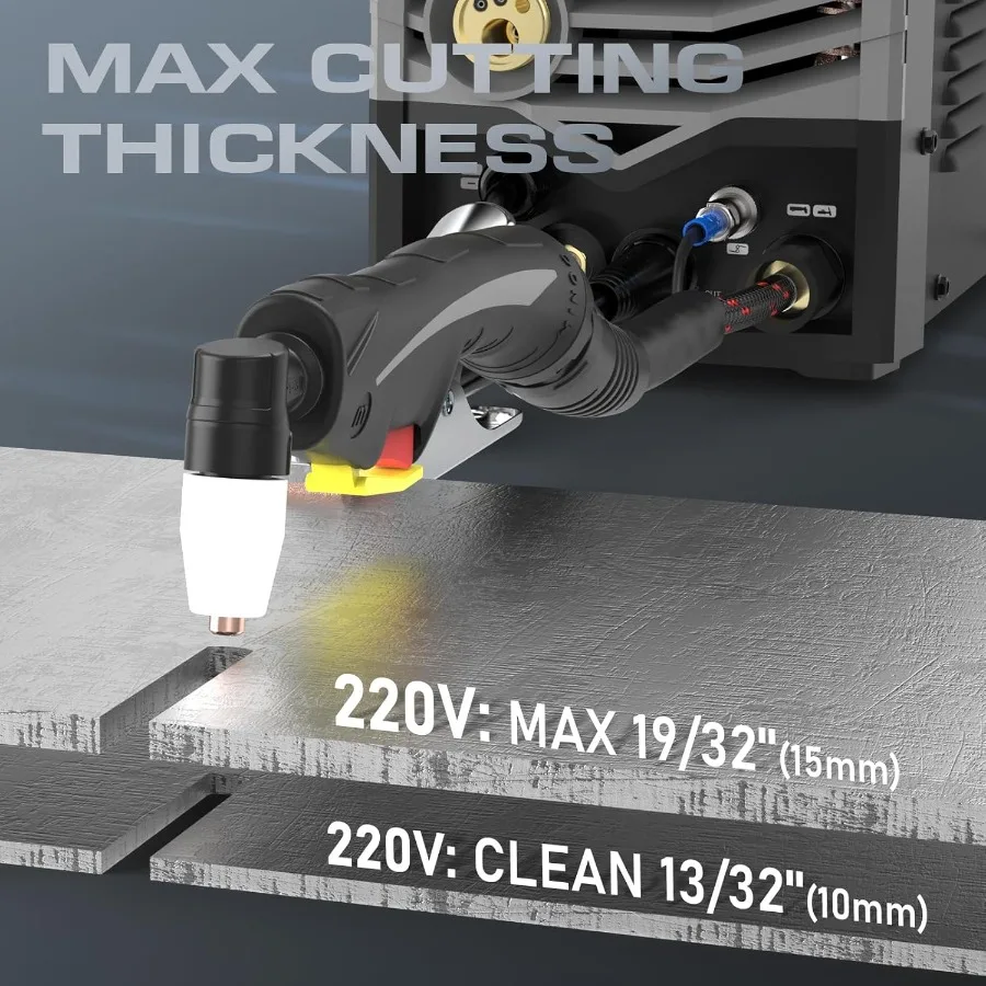 Combinação de cortador e soldador de plasma 5 em 1 para uso industrial e DIY: características de corte de plasma 50A 200A TIG e soldagem MIG 180A STI