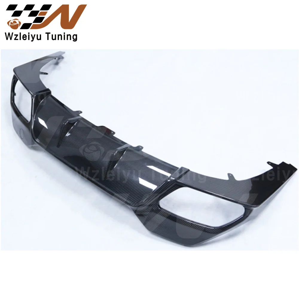 3D Style Carbon Fiber Rear Bumper Diffuser With Led Fit For BMW 8 Series 840i 2D 4D High Quality Fitment