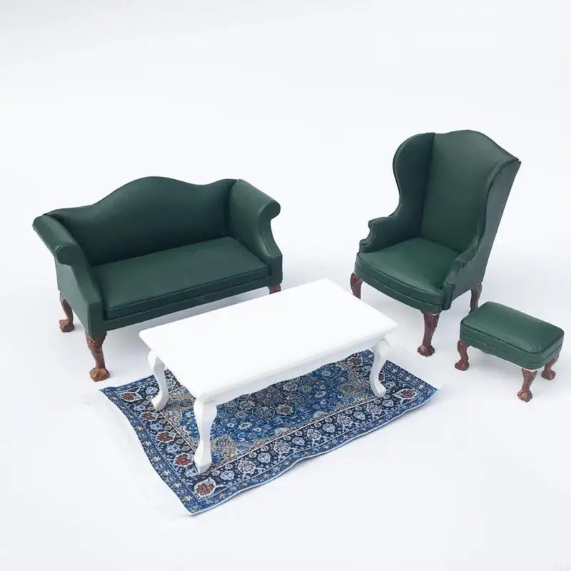 

Doll House Loveseat Sofa Model Furniture Model Accessories Teenager Girls for 1:12 Dollhouses Living Room Decorations P31B
